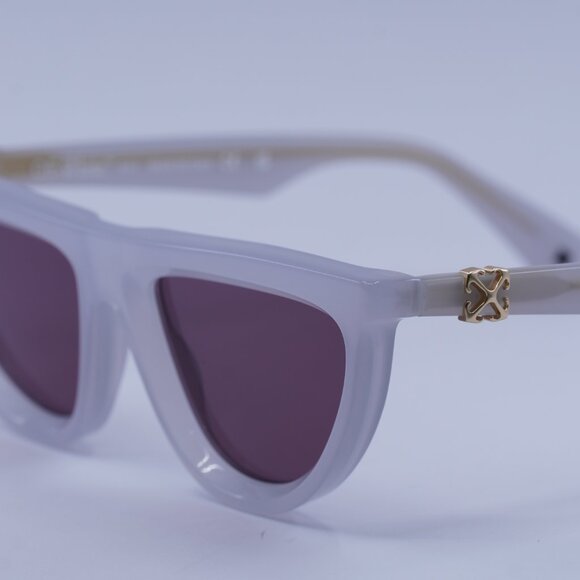 Off-White OERI13V JASPER 0928 Sunglasses Grey Geometric Frame, Burgundy Lenses - Picture 8 of 10